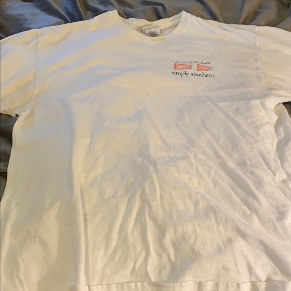 White simply southern t shirt